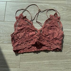Lace Bralette in Dusty Rose